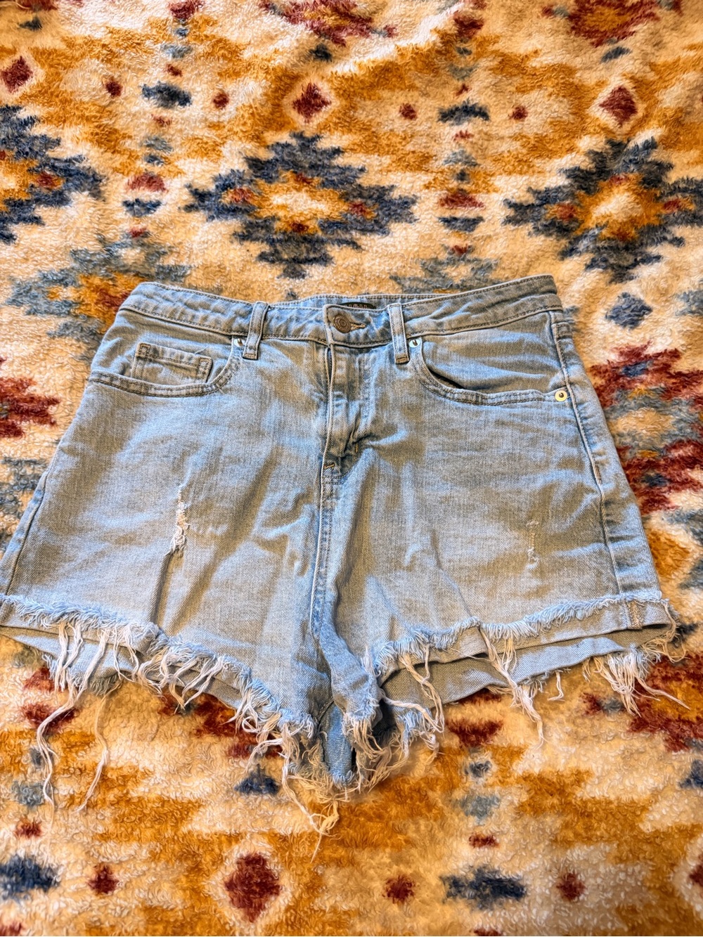 Wild Fable High-Rise Light Blue Denim Cutoff Shorts